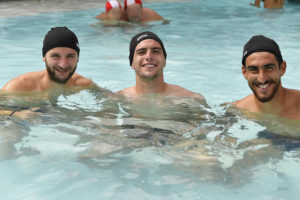 Foto LaPresse - Fabio Ferrari
21/07/2016 Bormio, Sondrio ( Italia )
Spo, Calcio
Ritiro Estivo Torino FC -  I giocatori del Torino Fc alle Terme di Bormio.
Nella foto: Gaston Silva, Boye, Ichazo

Photo LaPresse - Fabio Ferrari
21/07/2016 Bormio, Sondrio ( Italy )
Spo,Soccer
Pre season summer camp Torino FC - Torino Fc at Terme of Bormio.
In the pic: Gaston Silva, Boye, Ichazo